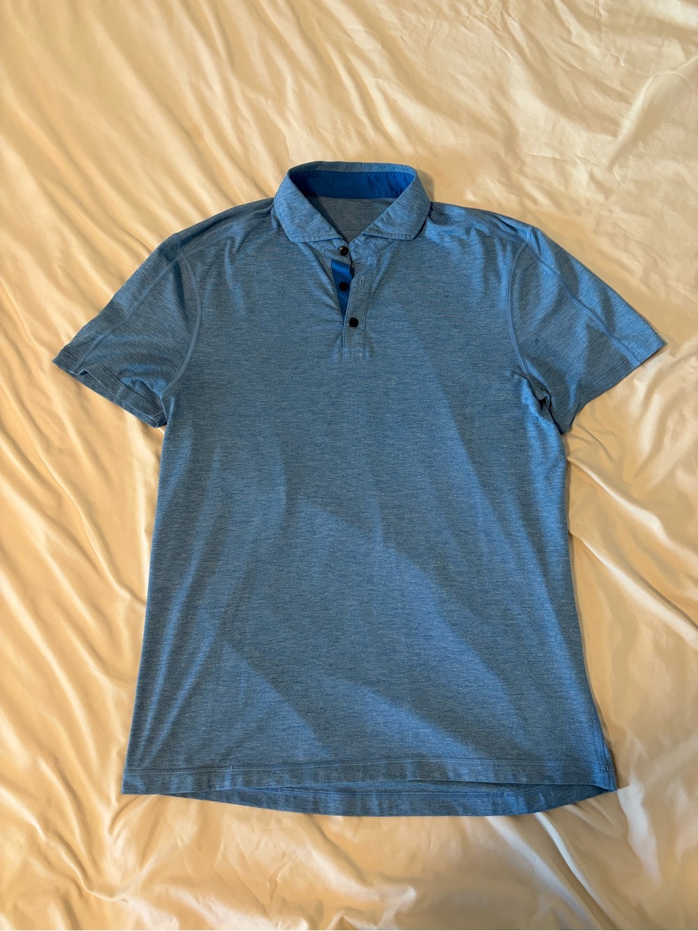 lululemon athletica Men's Heathered Blue Polo